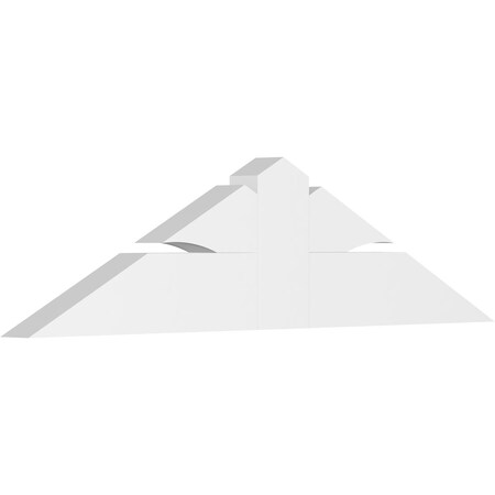 Ekena Millwork Richland Architectural Grade PVC Gable Bracket, 36"W x 9"H x 2"D x 4"F, 6/12 Pitch GBP036X09X0204RIC00